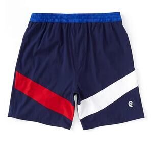 Solaris Active Mixed Media Stripe 6" Inseam Pull-on Track Shorts XXL